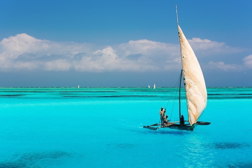 Mare di Zanzibar con Dhow