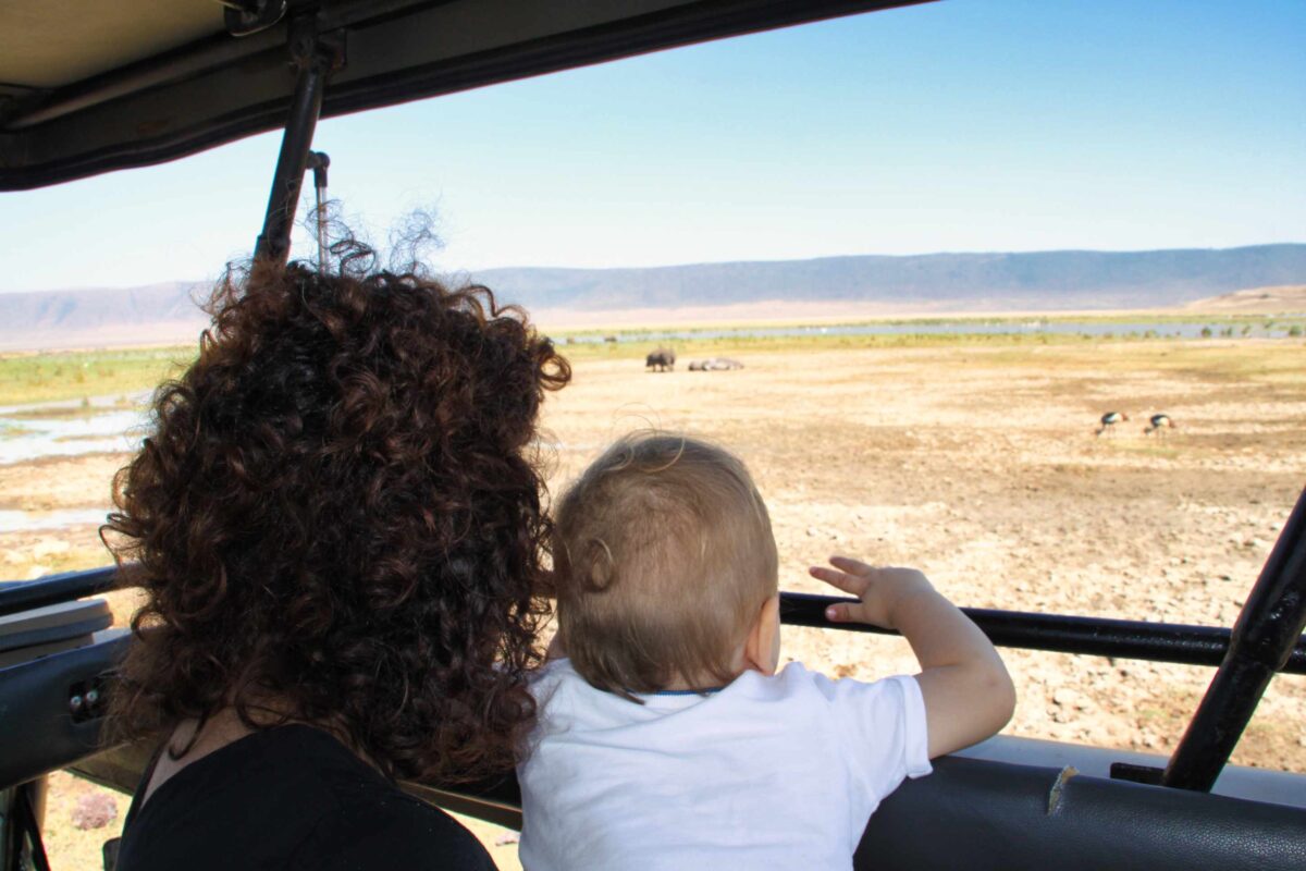 Safari in Tanzania con bambini: la guida pratica per famiglie 1 Bambino piccolo in macchina safari in tanzania